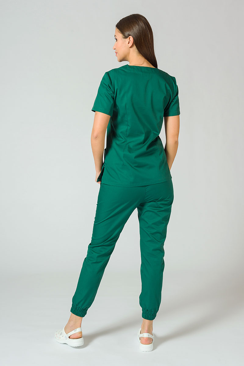 Women's Sunrise Uniforms Basic Jogger scrubs set (Light top, Easy trousers)  bootle green