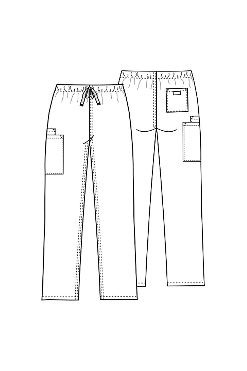 Men's Sunrise Uniforms Basic Classic scrubs set (Standard top, Regular  trousers) burgundy