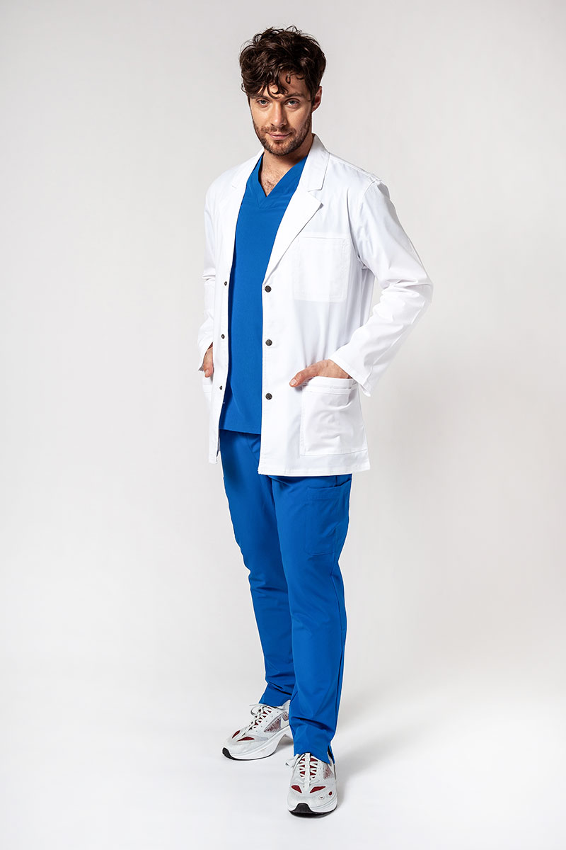 Men's Adar Uniforms Snap Short lab coat (elastic)