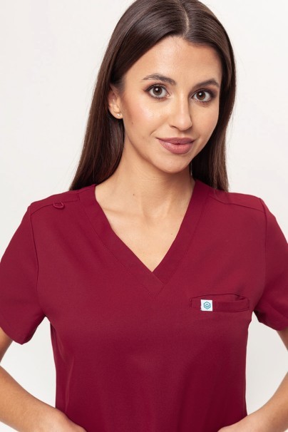 Women's Uniforms World 109PSX Shelly Classic (Yucca trousers) scrubs set burgundy-5