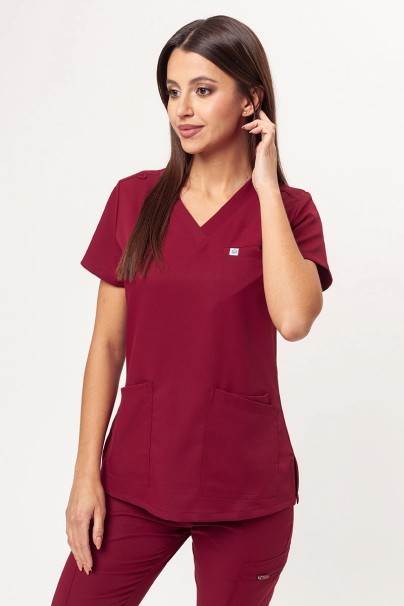 Women's Uniforms World 109PSX Shelly Classic (Yucca trousers) scrubs set burgundy-3