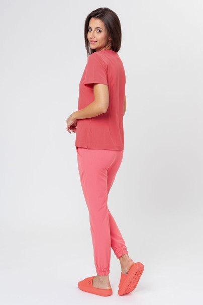 PROMO Women's Sunrise Uniforms Premium scrubs set (Joy top, Chill trousers) coral-2