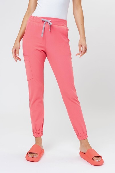 PROMO Women's Sunrise Uniforms Premium scrubs set (Joy top, Chill trousers) coral-7