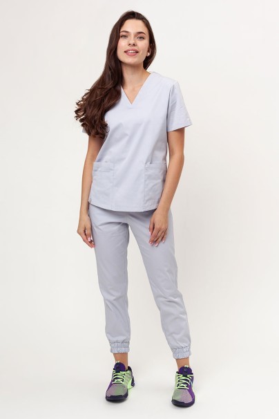 Women's Sunrise Uniforms Basic Light FRESH scrub top quiet grey-6