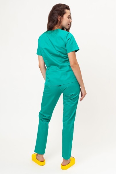 Women’s Sunrise Uniforms Basic Classic FRESH scrubs set (Light top, Regular trousers) light green-2