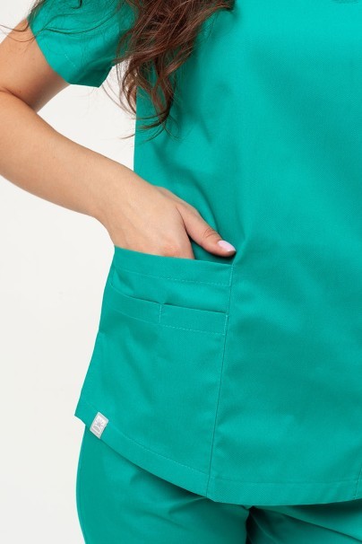 Women’s Sunrise Uniforms Basic Classic FRESH scrubs set (Light top, Regular trousers) light green-6