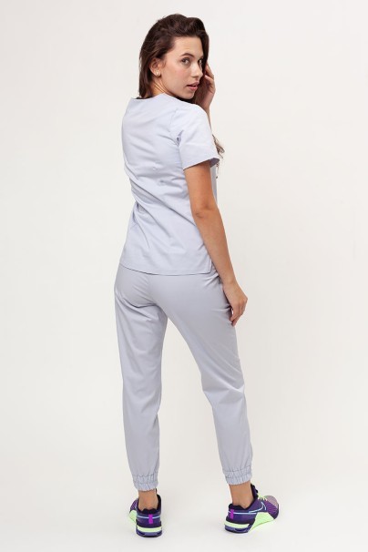 Women's Sunrise Uniforms Basic Jogger FRESH scrubs set (Light top, Easy trousers) quiet grey-2