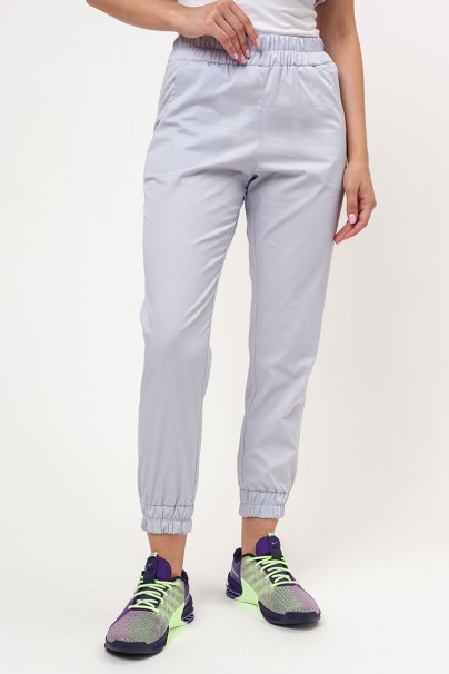 Women's Sunrise Uniforms Basic Jogger FRESH scrubs set (Light top, Easy trousers) quiet grey-8