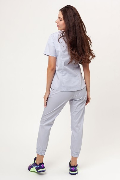 Women's Sunrise Uniforms Basic Jogger FRESH scrubs set (Light top, Easy trousers) quiet grey-3