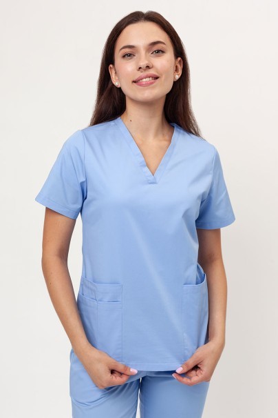 Women's Sunrise Uniforms Basic Jogger FRESH scrubs set (Light top, Easy trousers) blue-2