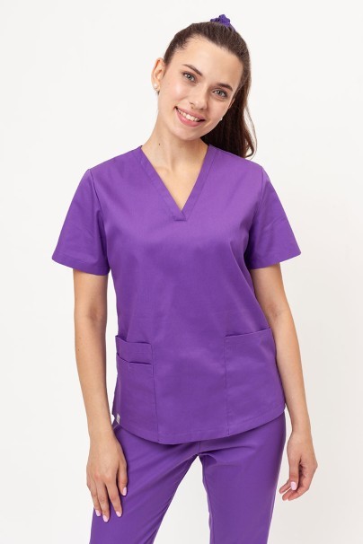 Women’s Sunrise Uniforms Basic Classic FRESH scrubs set (Light top, Regular trousers) violet-2