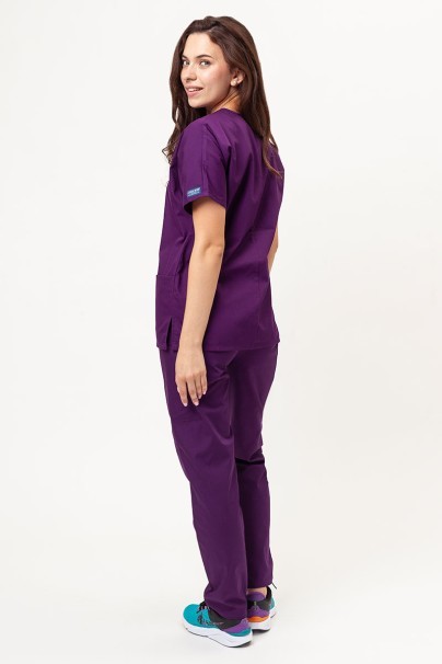 Women’s Cherokee Originals V-Neck scrub top eggplant-6