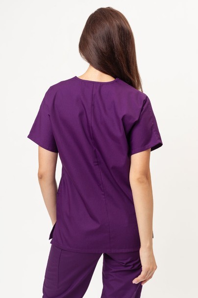 Women’s Cherokee Originals V-Neck scrub top eggplant-1