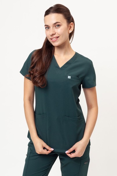 Women's Uniforms World 109PSX Shelly Classic (Yucca trousers) scrubs set bottle green-2