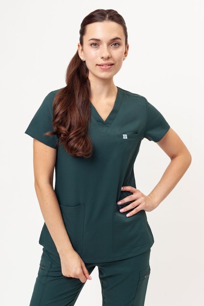 Women's Uniforms World 109PSX Shelly Classic (Yucca trousers) scrubs set bottle green-2