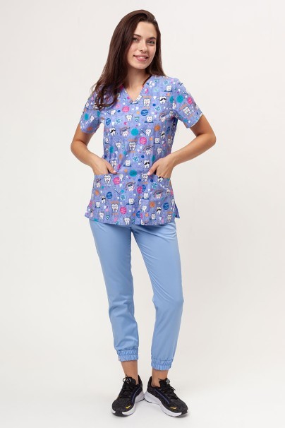 Women's Cherokee Prints V-neck scrub top Dental Affirmations-5