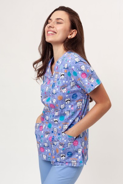 Women's Cherokee Prints V-neck scrub top Dental Affirmations-2