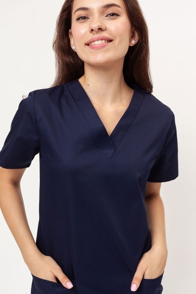 Women’s Sunrise Uniforms straight scrub dress navy-3