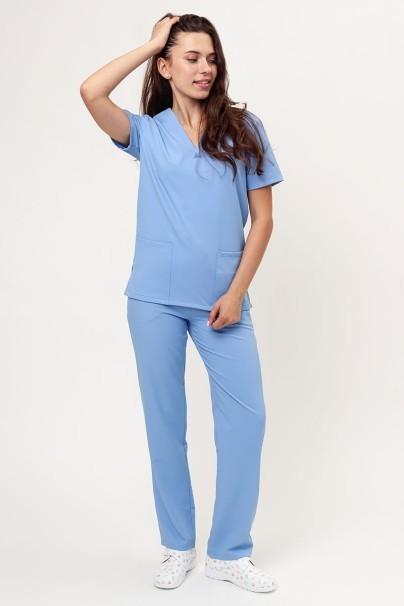 Women's Velilla Microfiber scrub top blue-4