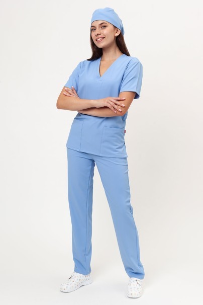 Women's Velilla Microfiber scrub top blue-7