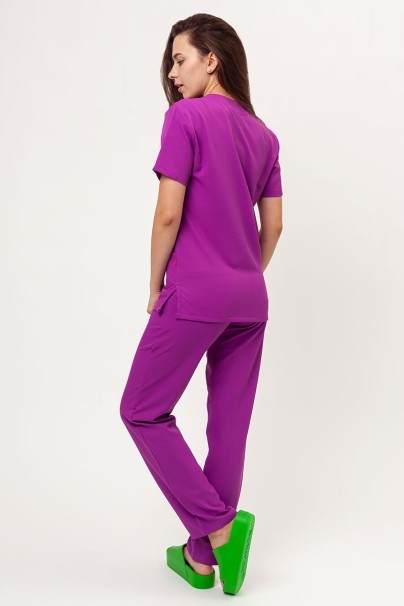 Women's Velilla Microfiber scrub top eggplant-5