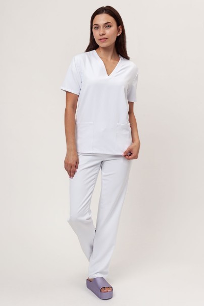 Women's Velilla Microfiber scrub top white-4