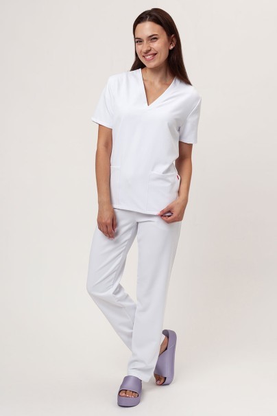 Women's Velilla Microfiber scrub top white-5