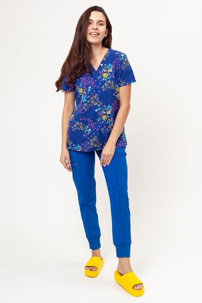 Women's Cherokee Prints V-neck scrub top Patchwork Pop-4