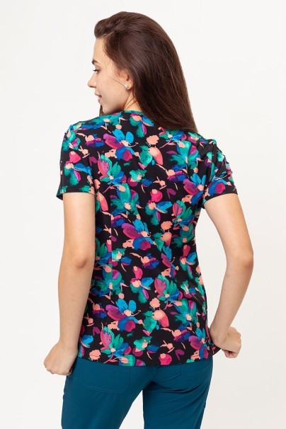 Women's Cherokee Prints V-neck scrub top Brushing Blooms-2