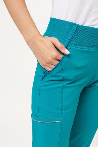 Women's Cherokee Infinity Mid Rise scrub jogger trousers teal blue-2