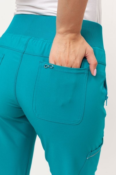 Women's Cherokee Infinity Mid Rise scrub jogger trousers teal blue-4