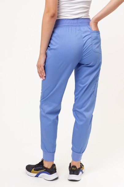 Women's Cherokee Revolution Mid Rise scrub jogger trousers ceil blue-1