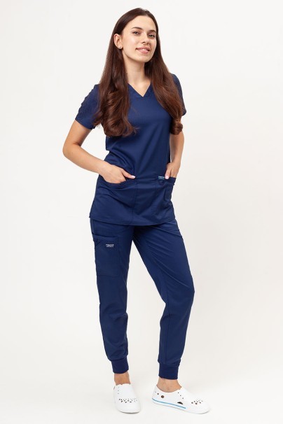 Women's Cherokee Revolution Mid Rise scrub jogger trousers navy-2