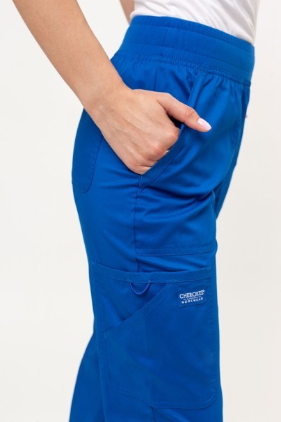 Women's Cherokee Revolution Mid Rise scrub jogger trousers royal blue-2