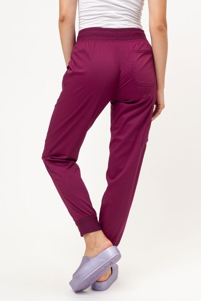 Women's Cherokee Revolution Mid Rise scrub jogger trousers wine-1