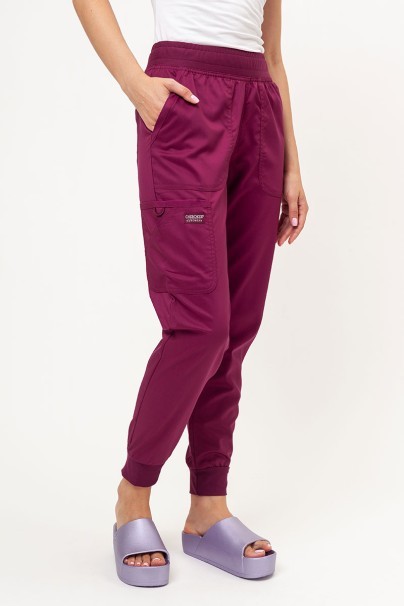 Women's Cherokee Revolution scrubs set (Soft top, Jogger trousers) wine-6