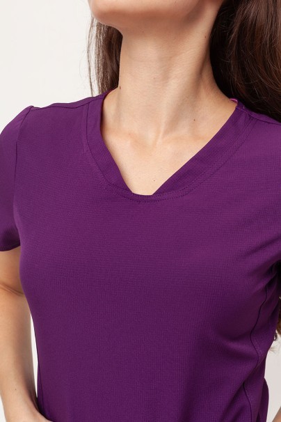 Women's Heartsoul Break on Through V-neck scrubs set eggplant-3