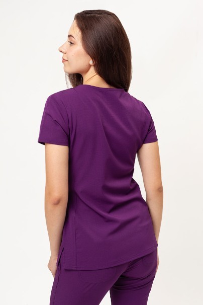 Women's Heartsoul Break on Through V-neck scrubs set eggplant-11