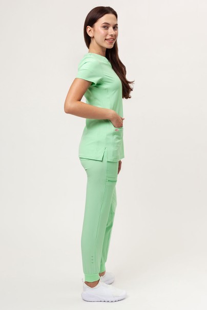 Women's Heartsoul Break on Through V-neck scrubs set mint-2