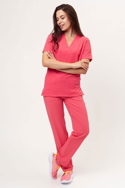 Women's Velilla Microfiber scrub top coral-4