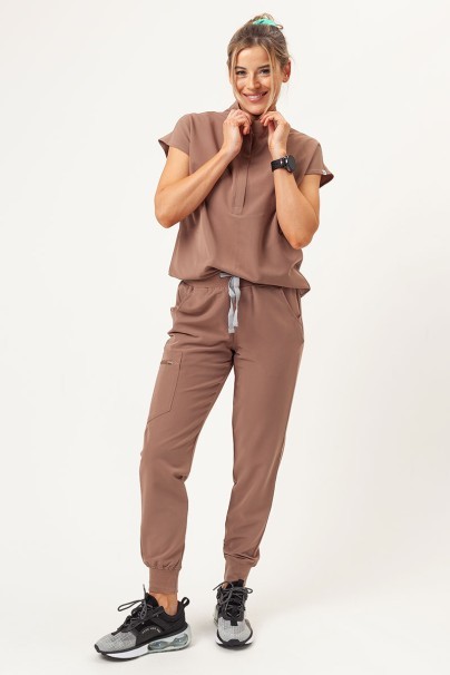 Women's Uniforms World 518GTK™ Avant On-Shift scrub top root brown-1