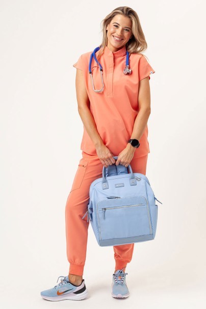 Women’s Uniforms World 518GTK™ Avant On-Shift scrubs set salmon orange-15