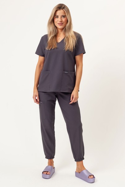 Women's Cherokee Ultra scrubs set (V-neck top, Jogger trousers) pewter-2