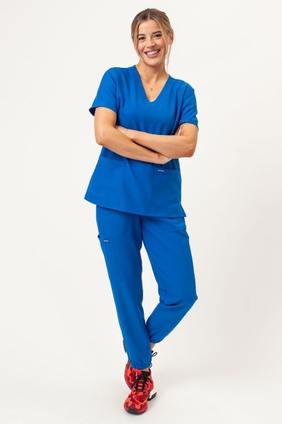 Women's Cherokee Ultra V-neck scrub top royal blue-5