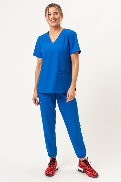 Women's Cherokee Ultra V-neck scrub top royal blue-2