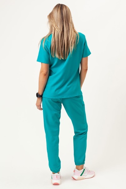 Women's Cherokee Ultra V-neck scrub top teal blue-6