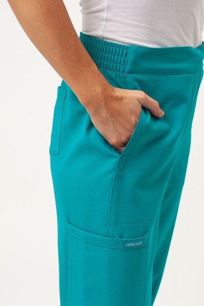 Women's Cherokee Ultra scrub jogger trousers teal blue-4