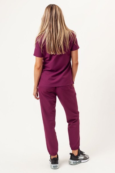 Women's Cherokee Ultra V-neck scrub top wine-2