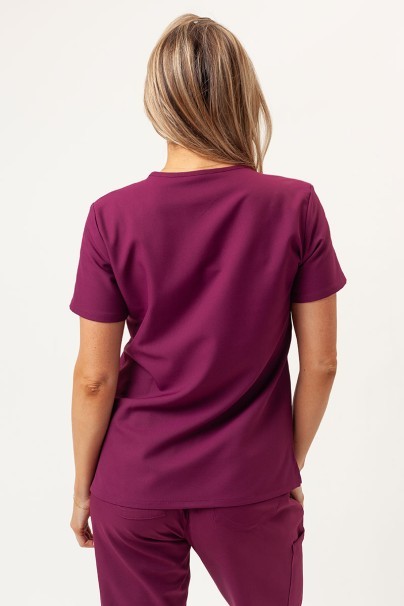 Women's Cherokee Ultra V-neck scrub top wine-3