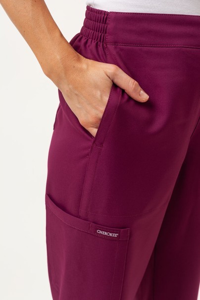 Women's Cherokee Ultra scrub jogger trousers wine-3